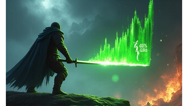 Fantastik bir aksiyon RPG oyununun dinamik savaş sahnesini gösteren ekran görüntüsü, yüzde 400 gelir artışı simgesi.